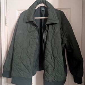 Wild Fable Olive Quilted Bomber Jacket